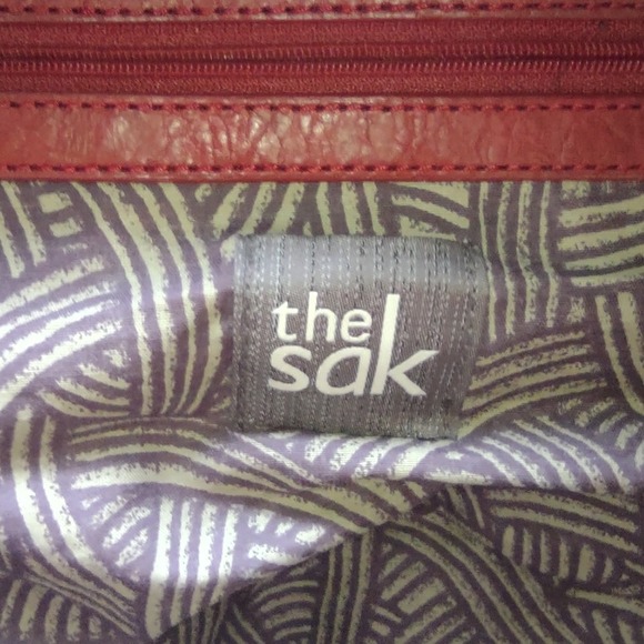 The Sak Red Leather Satchel Bag Braided Handles Buckle Detail 1000027283 - Picture 11 of 12